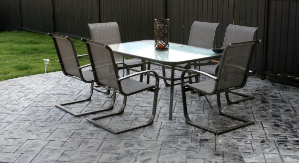 Backyard Concrete Stamping in Westfield